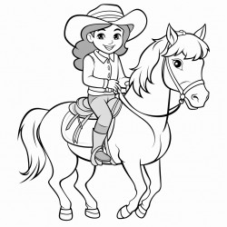 a girl riding a horse