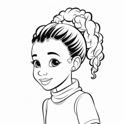 black girl with ponytails