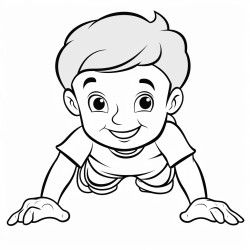 child doing pushups