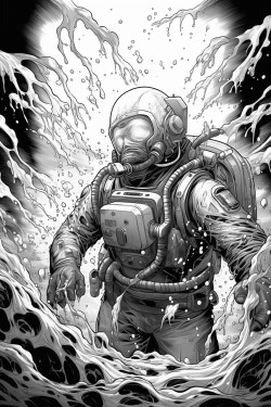 melting astronaut in space