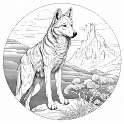 dingo on a rock