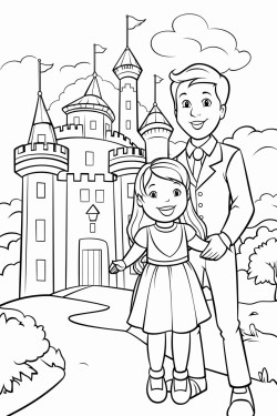 dad and daughter discover a castle