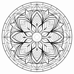 geometric symmetry  symmetrical patterns creating a balanced mandala