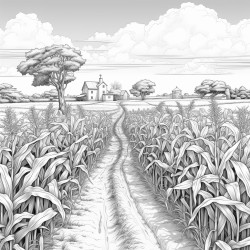 field with crops in africa