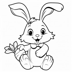 bunny with a big carrot