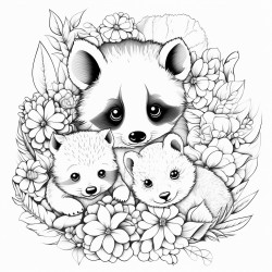 baby animals wearing flowers