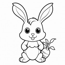 bunny with a big carrot
