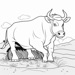 a bull dozer pushing dirt on a sunny day