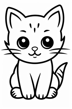 cat coloring page