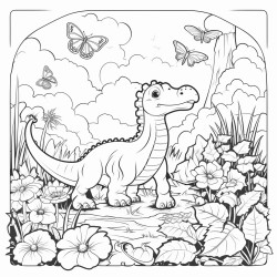 adventure in the enchanted garden dino explores a garden full of giant flowers and glowing butterflies