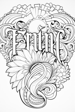 the word faith in a design