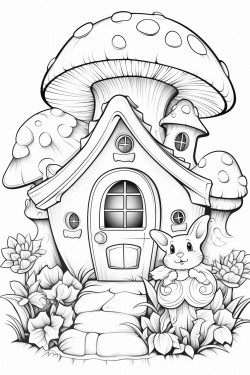 cozy cottage core with anthromorphic animals