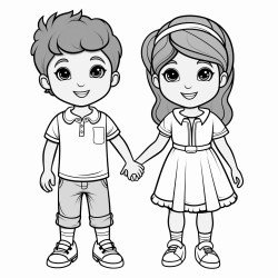 a 5 year old and 18 year old holding hands with