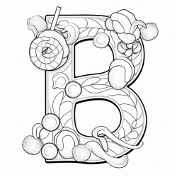 the first alphabet in the form of candy