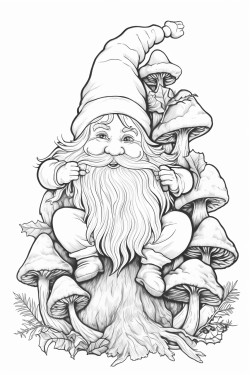 fir tree mushroom baby gnome