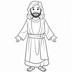 coloring activity about the character of jesus
