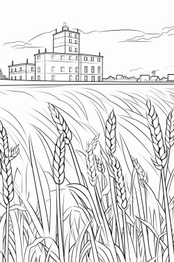 hospital in a wheat field