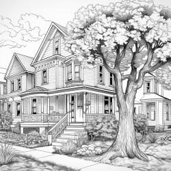 tree next to house
