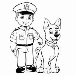 police officer with dog