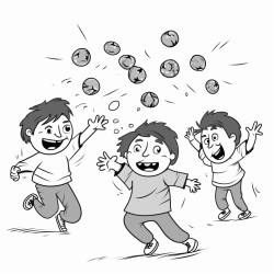 people throwing tomatoes and them splatting