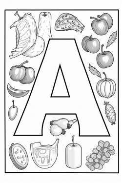 letter a with pictures to represent it