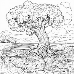 tree at river