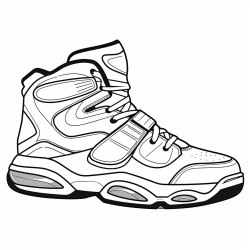 a throwback basketball shoe with a padded ankle collar and a thick rubber sole