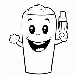 toothpaste and brush bold and easy white background