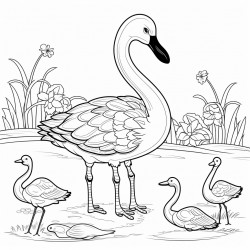 flamingo and rabbits