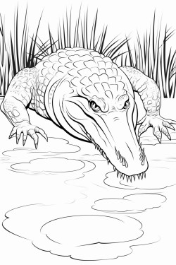 alligator in the swamp