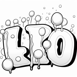 bubble letters that say okikz