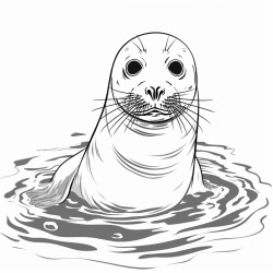 a common seal swimming