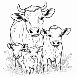family cubs of cow