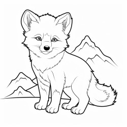 a cute icelandic arctic fox