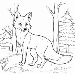 realistic fox in a forest shaking its paw