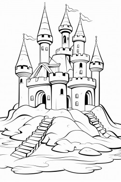 sand castles at the beach