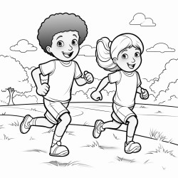 kids doing a running activity