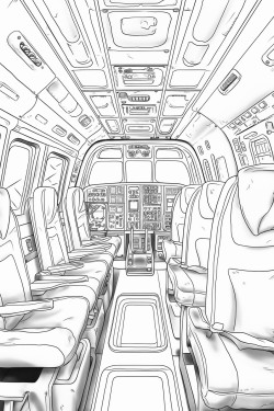 inside airplane