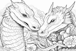 panda and dragon as best friends