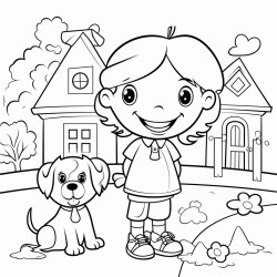 create a colouring page using words that contain the different phonemes for ough