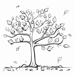 falling leaves from a tree