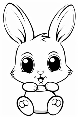 rabbit in a hug of  4 year old