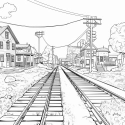 abandoned railroad crossing intersection