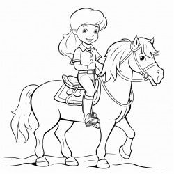 a girl riding a horse