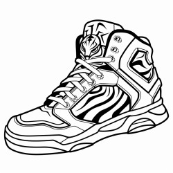 a basketball shoe inspired by a tigers stripes and colors