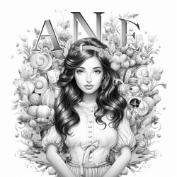the name anne with all different food around it