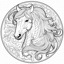 horse mandala design