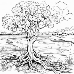tree at river