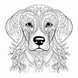 beautiful labrador zentangle