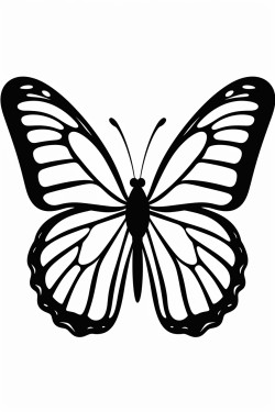simple monarch butterfly no background